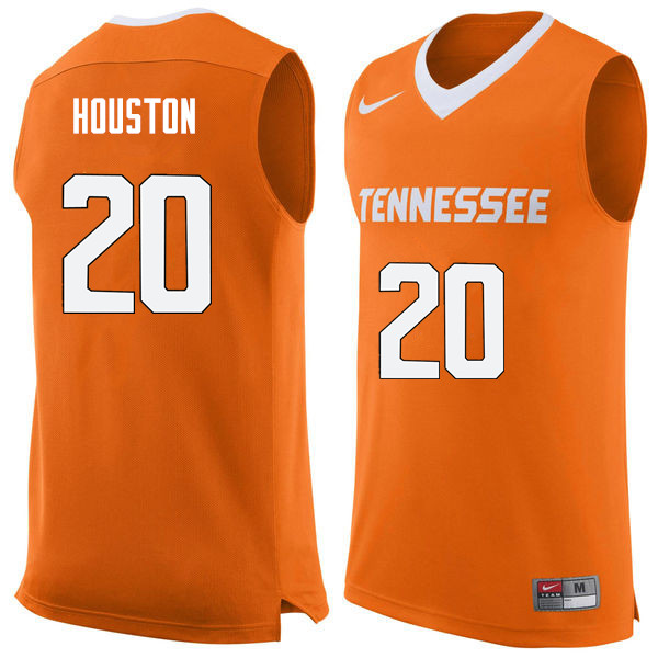 Men #20 Allan Houston Tennessee Volunteers College Basketball Jerseys Sale-Orange